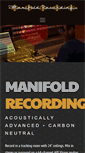 Mobile Screenshot of manifoldrecording.com
